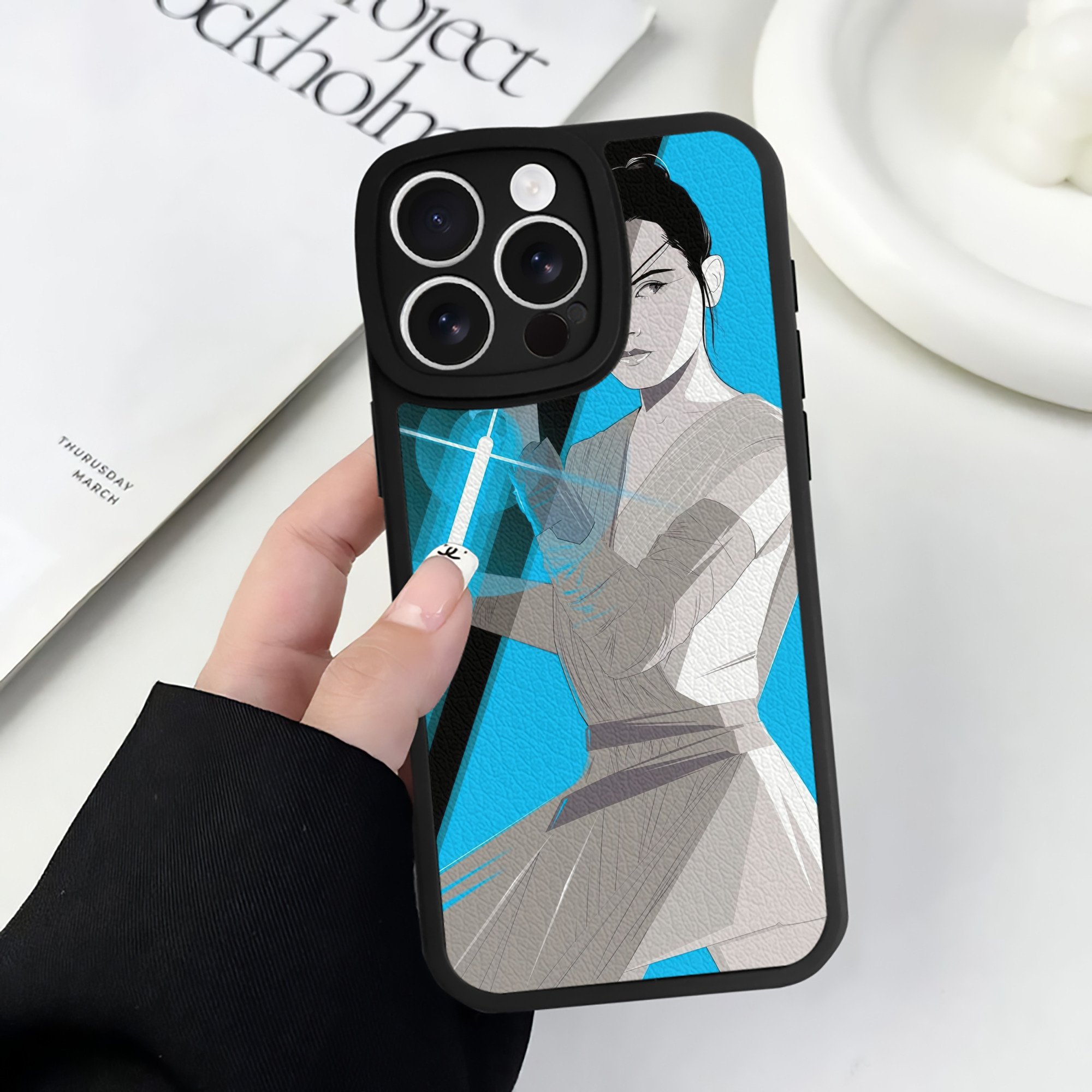 （画像用） スター・ウォーズ Star Wars 【iPhone 16シリーズ対応】シリコンスマホケース（レザー調） 材質：シリコン
